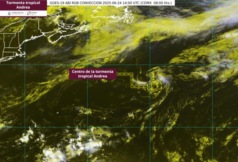 Tormenta tropical Andrea: Primer ciclón de la temporada de huracanes 2025 en México