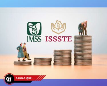 Calendario con fechas destacadas de pago para pensionados del IMSS e ISSSTE.