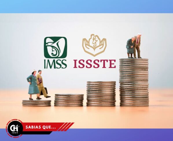 Calendario con fechas destacadas de pago para pensionados del IMSS e ISSSTE.