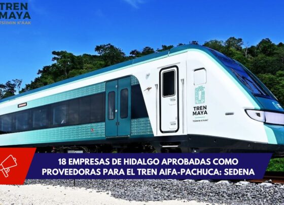 Empresarios de Hidalgo reunidos en junta para proyecto Tren AIFA-Pachuca