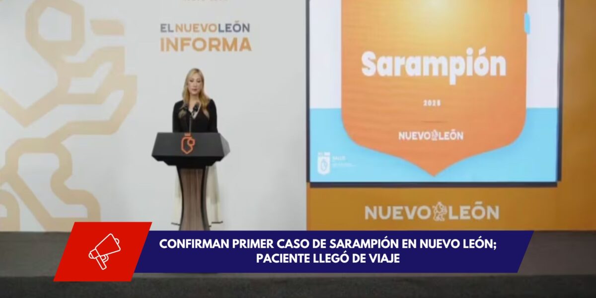 Personal médico realizando acciones de bloqueo epidemiológico por caso de sarampión en Nuevo León