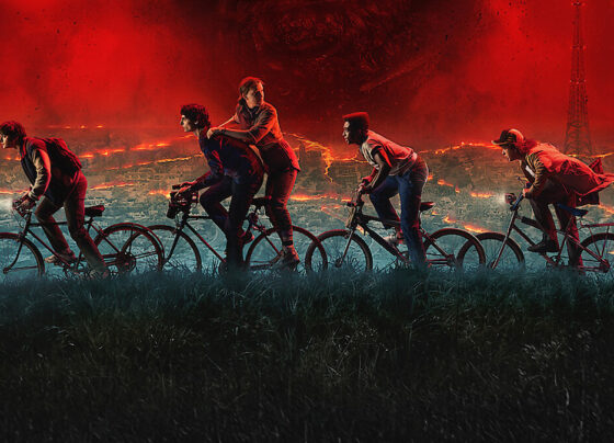 Personajes de Stranger Things enfrentándose a la amenaza de Vecna en el tráiler de la quinta temporada.