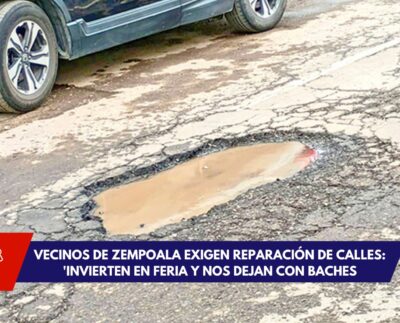 Calles llenas de baches y grietas en fraccionamientos de Zempoala, Hidalgo