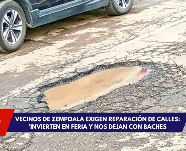Calles llenas de baches y grietas en fraccionamientos de Zempoala, Hidalgo