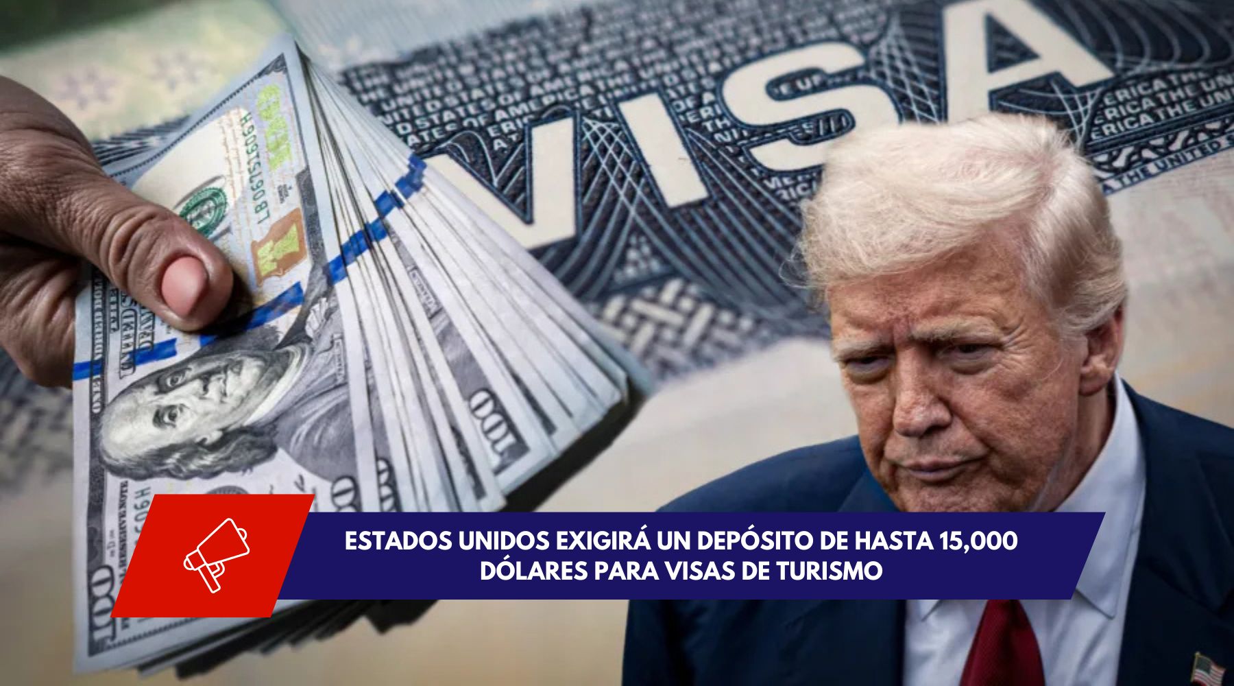 Nueva medida de Trump: Fianza de hasta $15,000 para visas de turismo de países con alta tasa de permanencia excedida