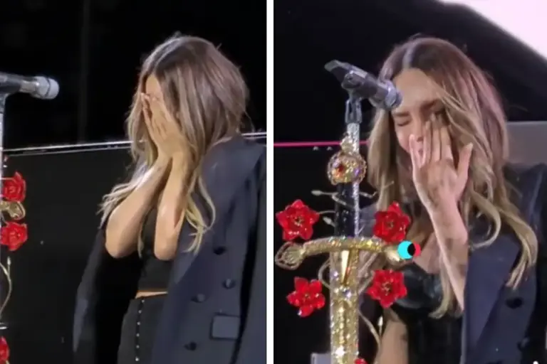 En pleno concierto: Belinda rompe en llanto en Guadalajara en medio de su pleito legal con Lupillo Rivera