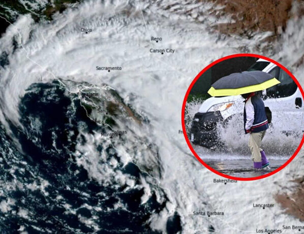 Mapa de Norteamérica con áreas marcadas que representan las alertas meteorológicas por tormentas y lluvias.