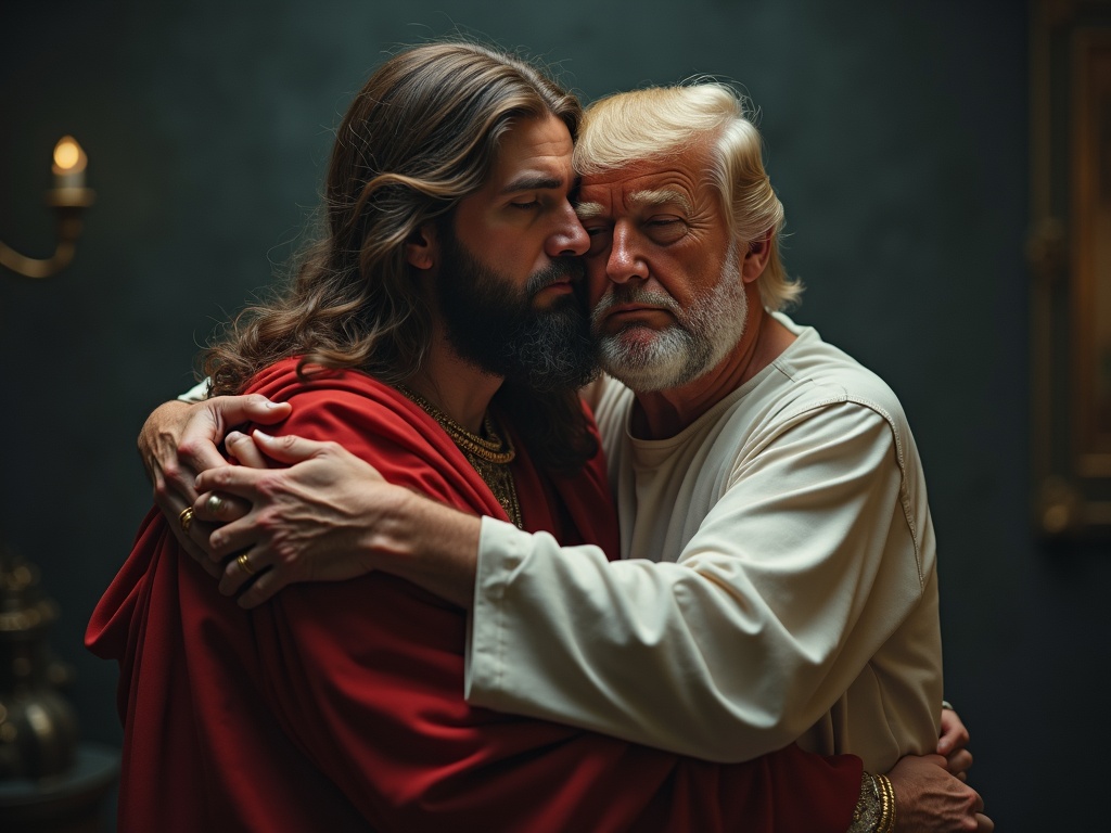 “Imagen IA de Jesús y Trump: Polémica en la Opinión Pública”